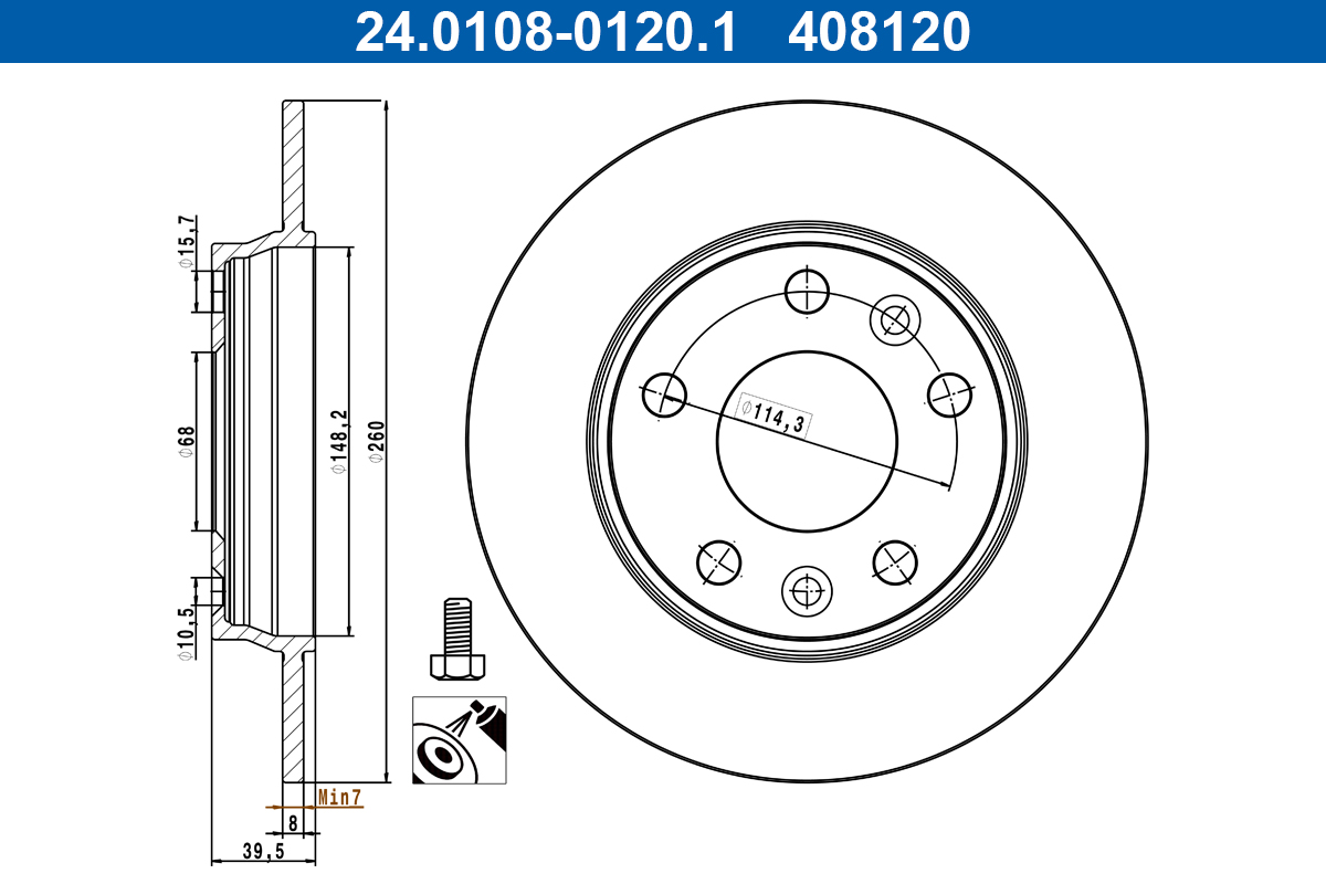 Discofreno - 24.0108-0120.1 ATE