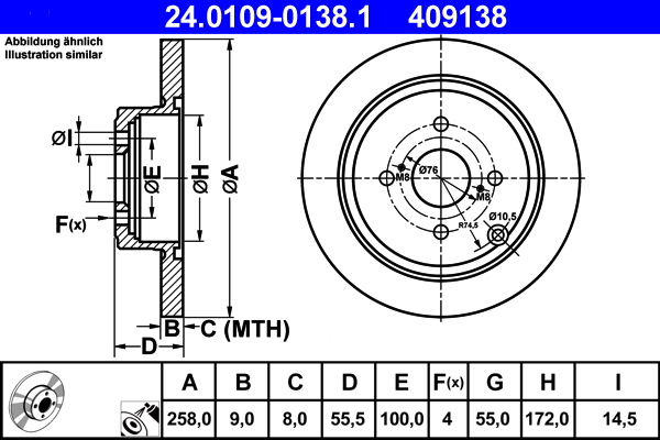 Discofreno - 24.0109-0138.1 ATE