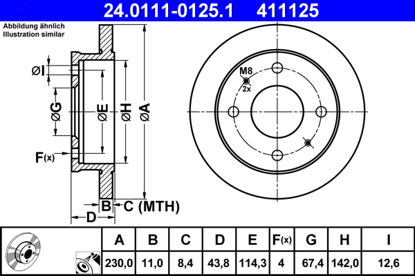 Discofreno - 24.0111-0125.1 ATE