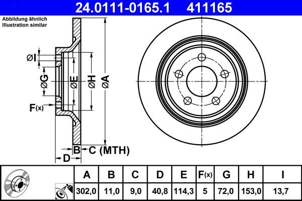 Discofreno - 24.0111-0165.1 ATE