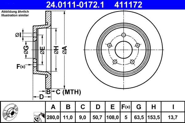 Discofreno - 24.0111-0172.1 ATE