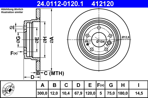 Discofreno - 24.0112-0120.1 ATE