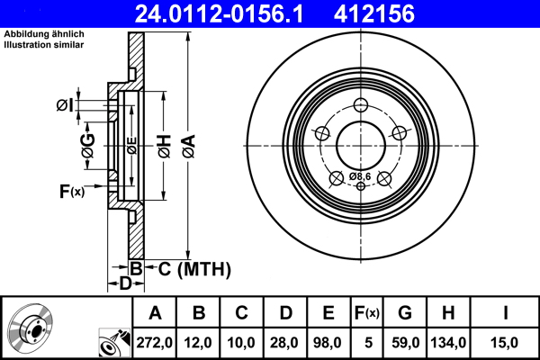 Discofreno - 24.0112-0156.1 ATE