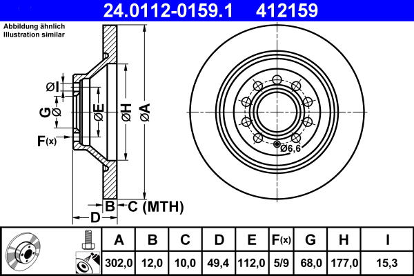Discofreno - 24.0112-0159.1 ATE