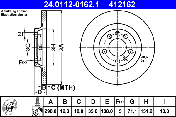 Discofreno - 24.0112-0162.1 ATE