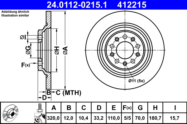 Discofreno - 24.0112-0215.1 ATE