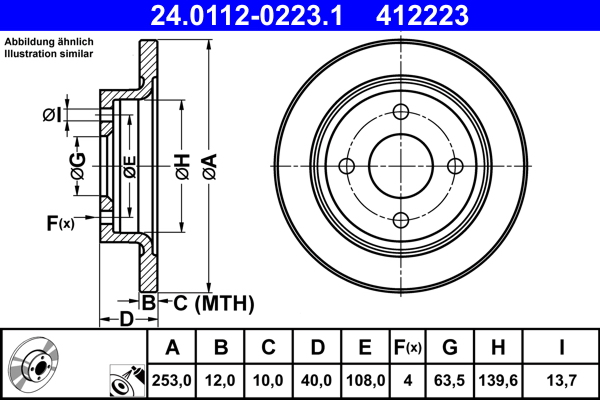 Discofreno - 24.0112-0223.1 ATE