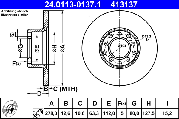 Discofreno - 24.0113-0137.1 ATE