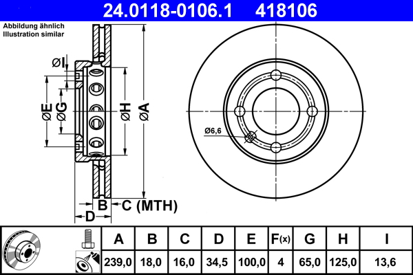 Discofreno - 24.0118-0106.1 ATE