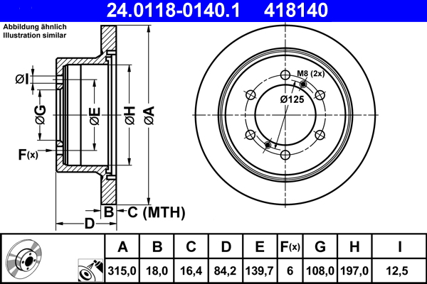 Discofreno - 24.0118-0140.1 ATE