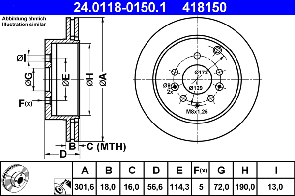 Discofreno - 24.0118-0150.1 ATE