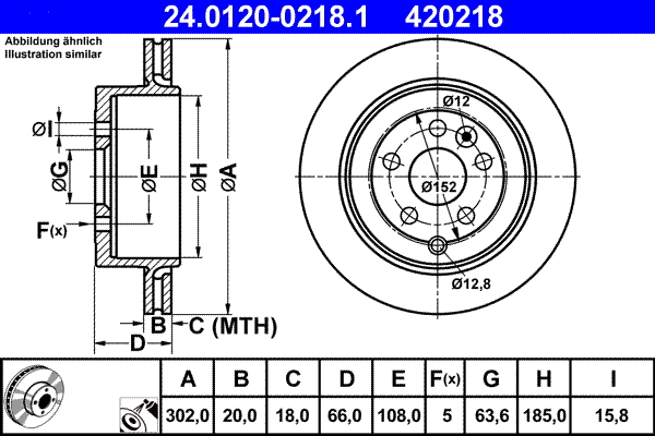 Discofreno - 24.0120-0218.1 ATE