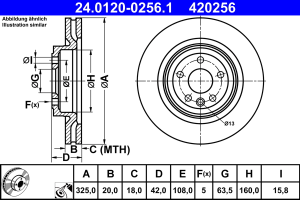 Discofreno - 24.0120-0256.1 ATE