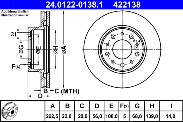 Discofreno - 24.0122-0138.1 ATE