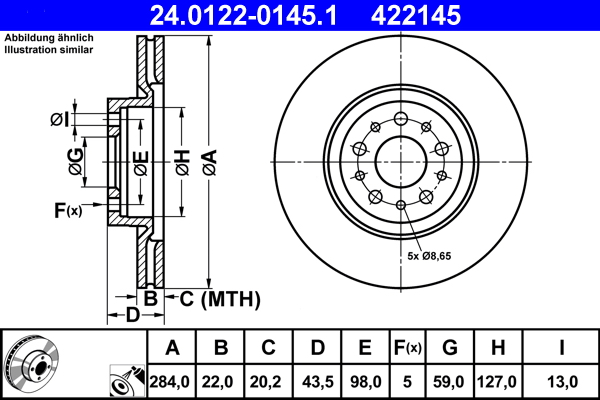 Discofreno - 24.0122-0145.1 ATE
