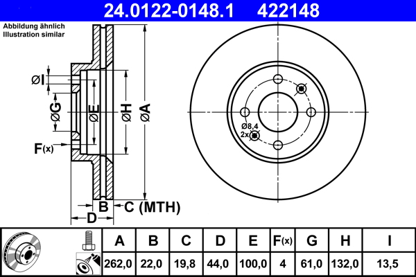Discofreno - 24.0122-0148.1 ATE