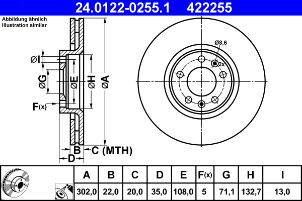 Discofreno - 24.0122-0255.1 ATE