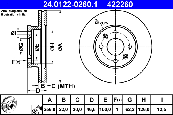 Discofreno - 24.0122-0260.1 ATE