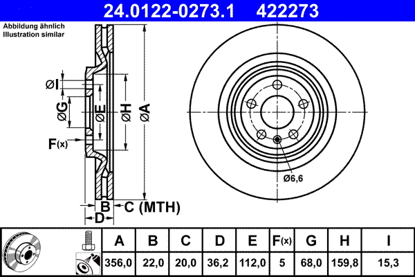 Discofreno - 24.0122-0273.1 ATE