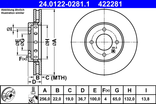 Discofreno - 24.0122-0281.1 ATE