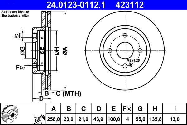 Discofreno - 24.0123-0112.1 ATE