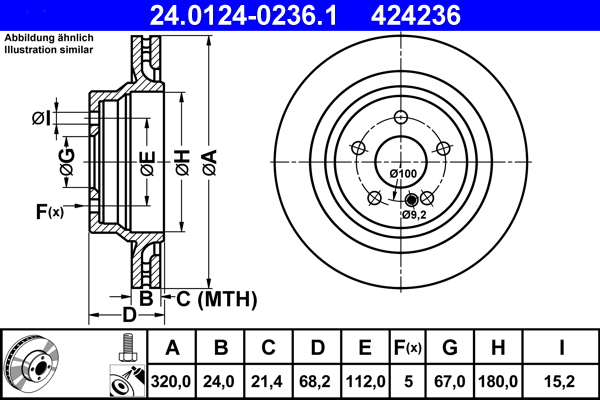 Discofreno - 24.0124-0236.1 ATE