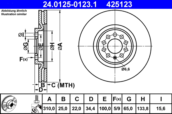 Discofreno - 24.0125-0123.1 ATE