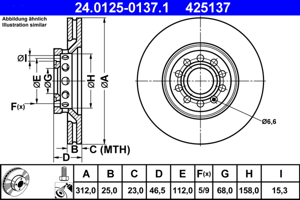 Discofreno - 24.0125-0137.1 ATE