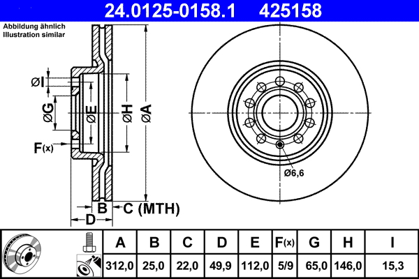 Discofreno - 24.0125-0158.1 ATE