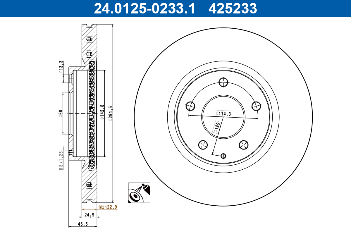 Discofreno - 24.0125-0233.1 ATE