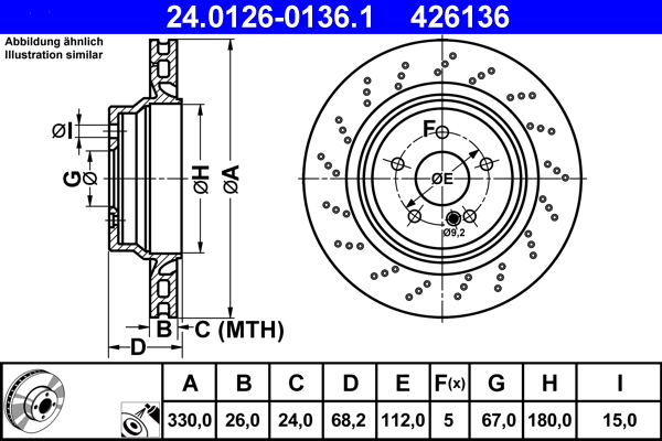Discofreno - 24.0126-0136.1 ATE