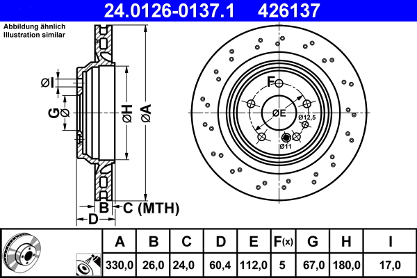 Discofreno - 24.0126-0137.1 ATE