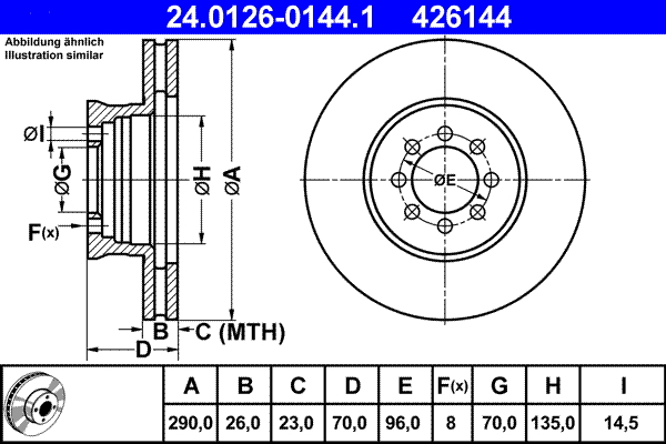 Discofreno - 24.0126-0144.1 ATE
