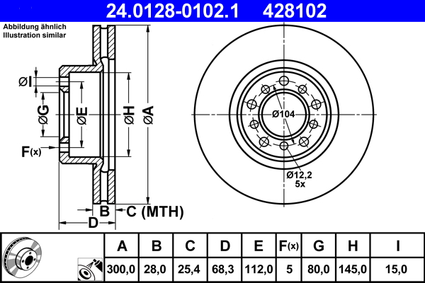 Discofreno - 24.0128-0102.1 ATE