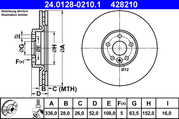 Discofreno - 24.0128-0210.1 ATE
