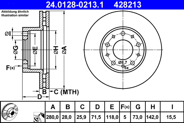 Discofreno - 24.0128-0213.1 ATE