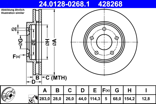 Discofreno - 24.0128-0268.1 ATE