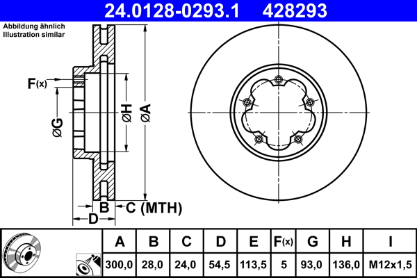 Discofreno - 24.0128-0293.1 ATE