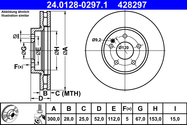 Discofreno - 24.0128-0297.1 ATE