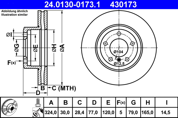 Discofreno - 24.0130-0173.1 ATE