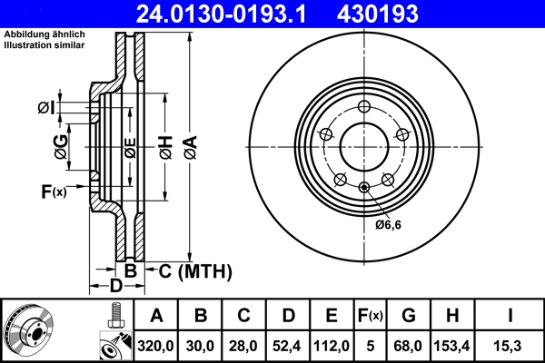 Discofreno - 24.0130-0193.1 ATE