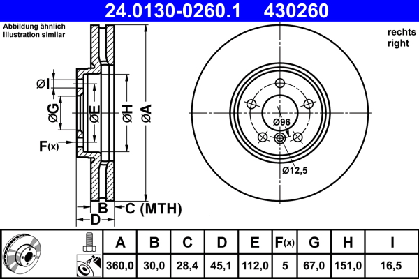 Discofreno - 24.0130-0260.1 ATE