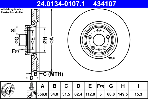 Discofreno - 24.0134-0107.1 ATE