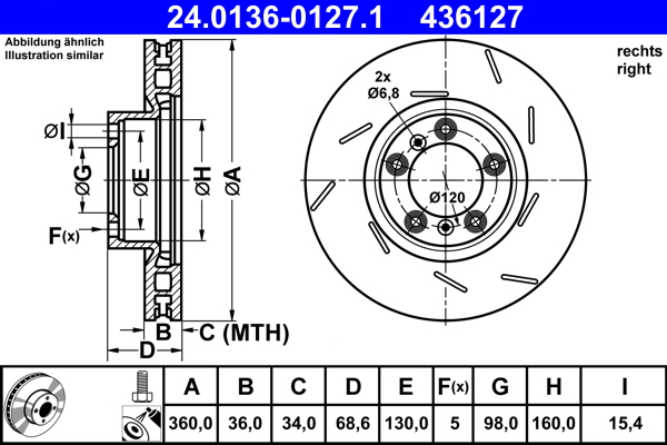 Discofreno - 24.0136-0127.1 ATE