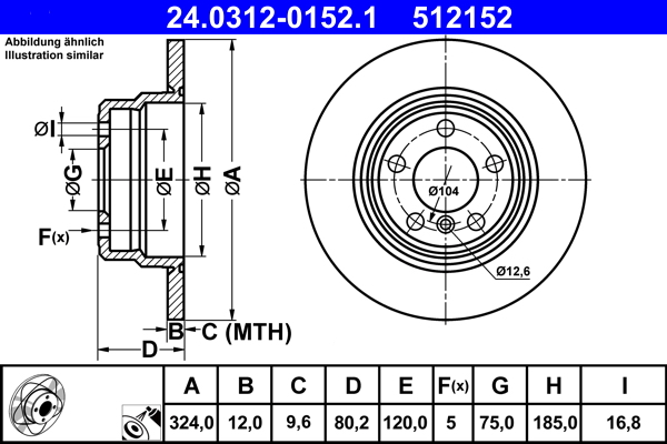 Discofreno - 24.0312-0152.1 ATE