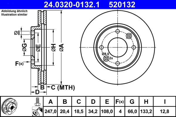 Discofreno - 24.0320-0132.1 ATE