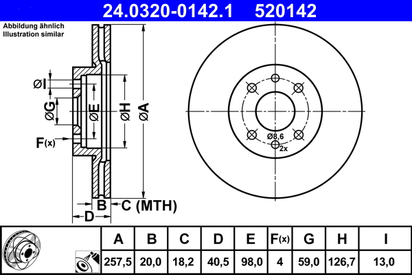 Discofreno - 24.0320-0142.1 ATE