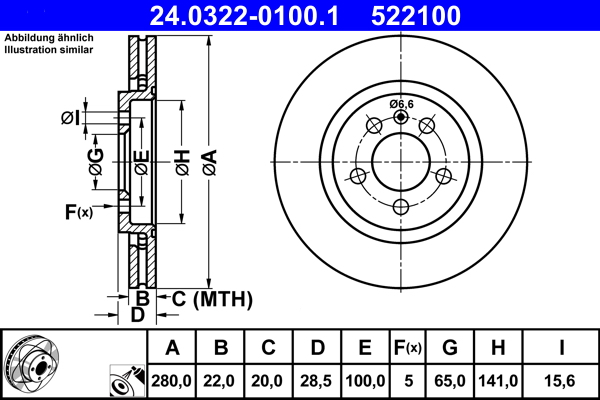 Discofreno - 24.0322-0100.1 ATE