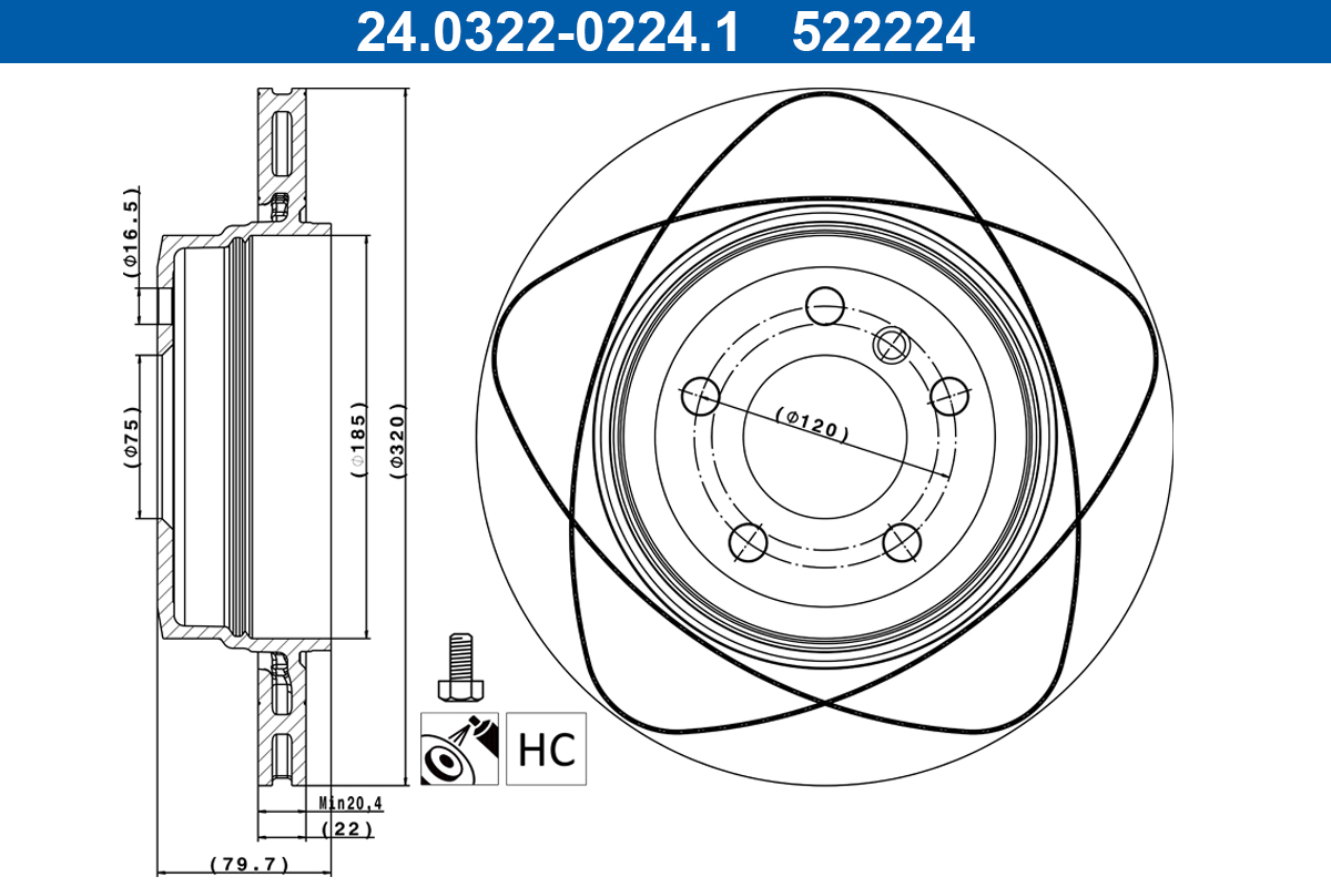 Discofreno - 24.0322-0224.1 ATE