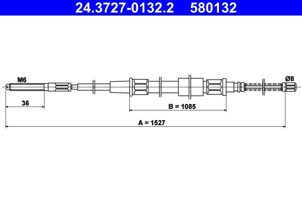 Cable, parking brake - 24.3727-0132.2 ATE